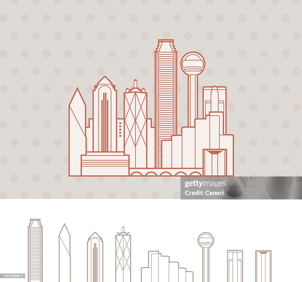 Skyline von Dallas, Texas, USA