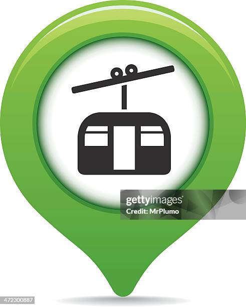 cable car map pointer - cable car stock illustrations