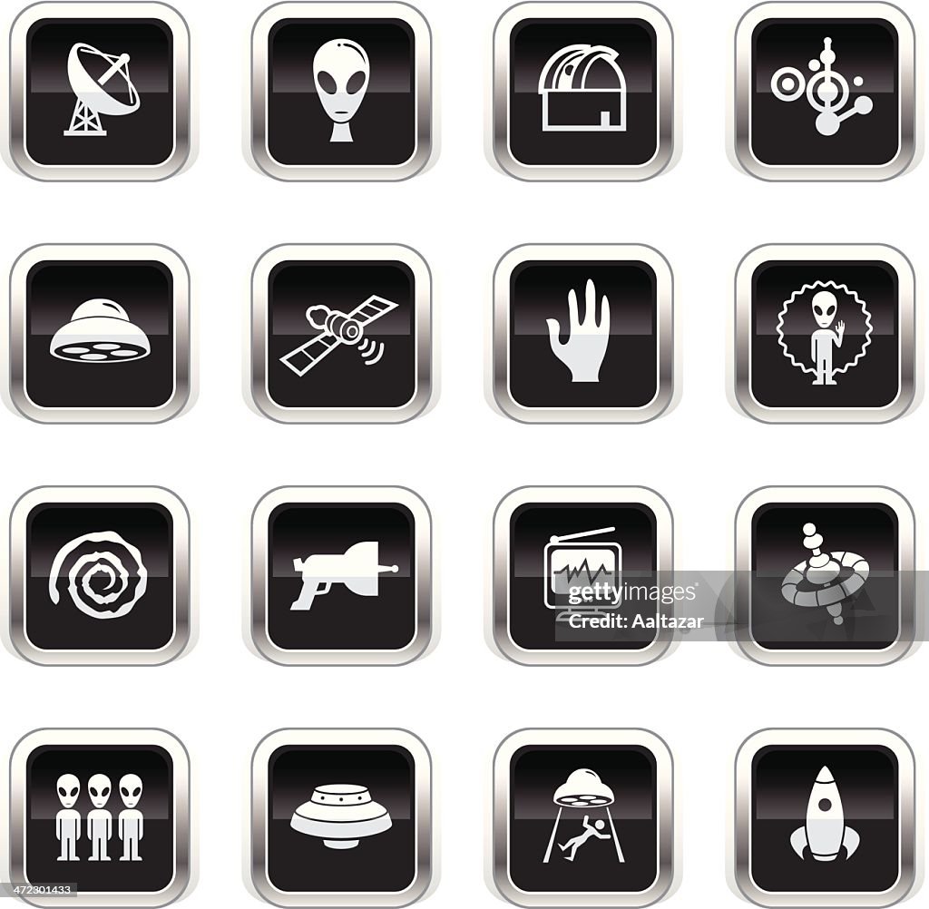 Supergloss Black Icons - UFO