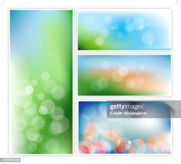 background banners - string lights on black stock illustrations
