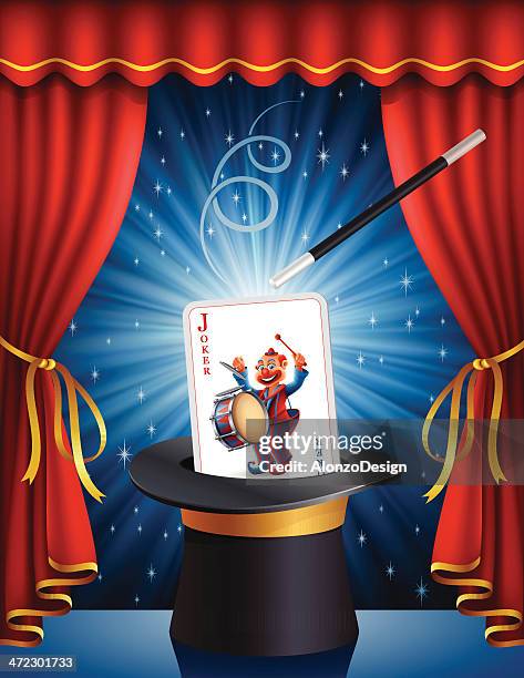 magic joker - magic wand background stock illustrations