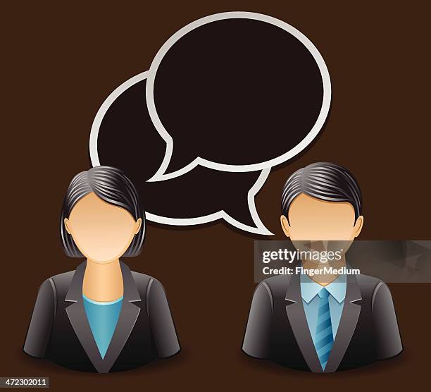 communication - panel discussion stock illustrations