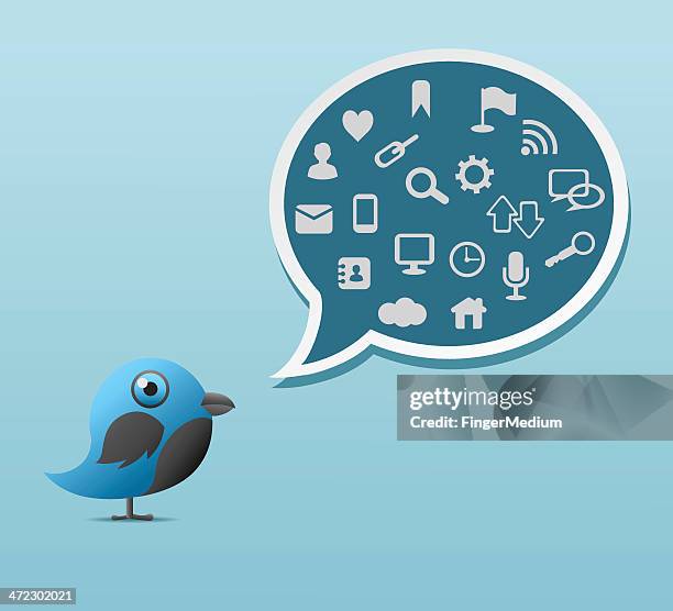 social media concept - voice circle vector background stock illustrations