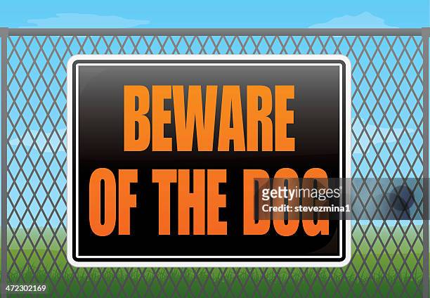 beware of dog - beware of dog stock-grafiken, -clipart, -cartoons und -symbole