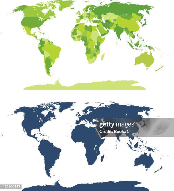 high detailed world map - antarctica 幅插畫檔、美工圖案、卡通及圖標