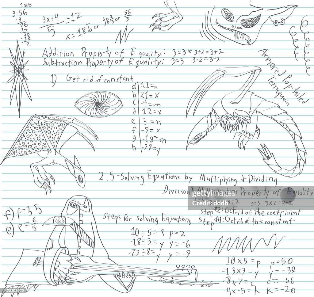 Junior High Math Class Doodle High-Res Vector Graphic - Getty Images