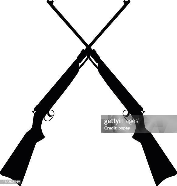 illustrazioni stock, clip art, cartoni animati e icone di tendenza di pistole - fucile