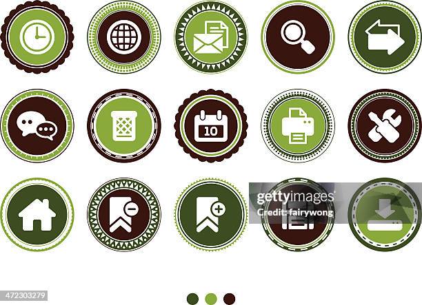 internet icons - save planet stock illustrations