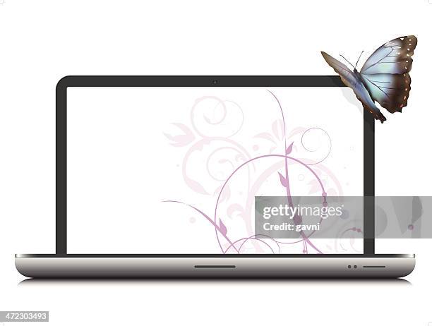 laptop - insect zapper stock illustrations