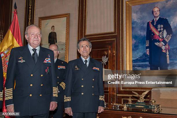 King Juan Carlos attends Naval Museum board meeting on May 5, 2015 in Madrid, Spain.