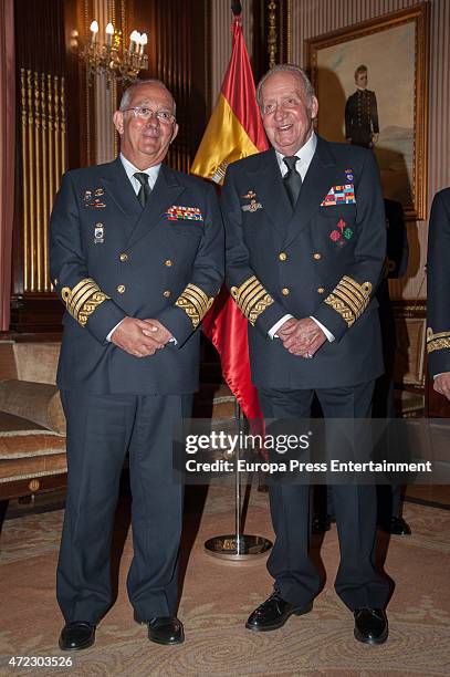 King Juan Carlos attends Naval Museum board meeting on May 5, 2015 in Madrid, Spain.