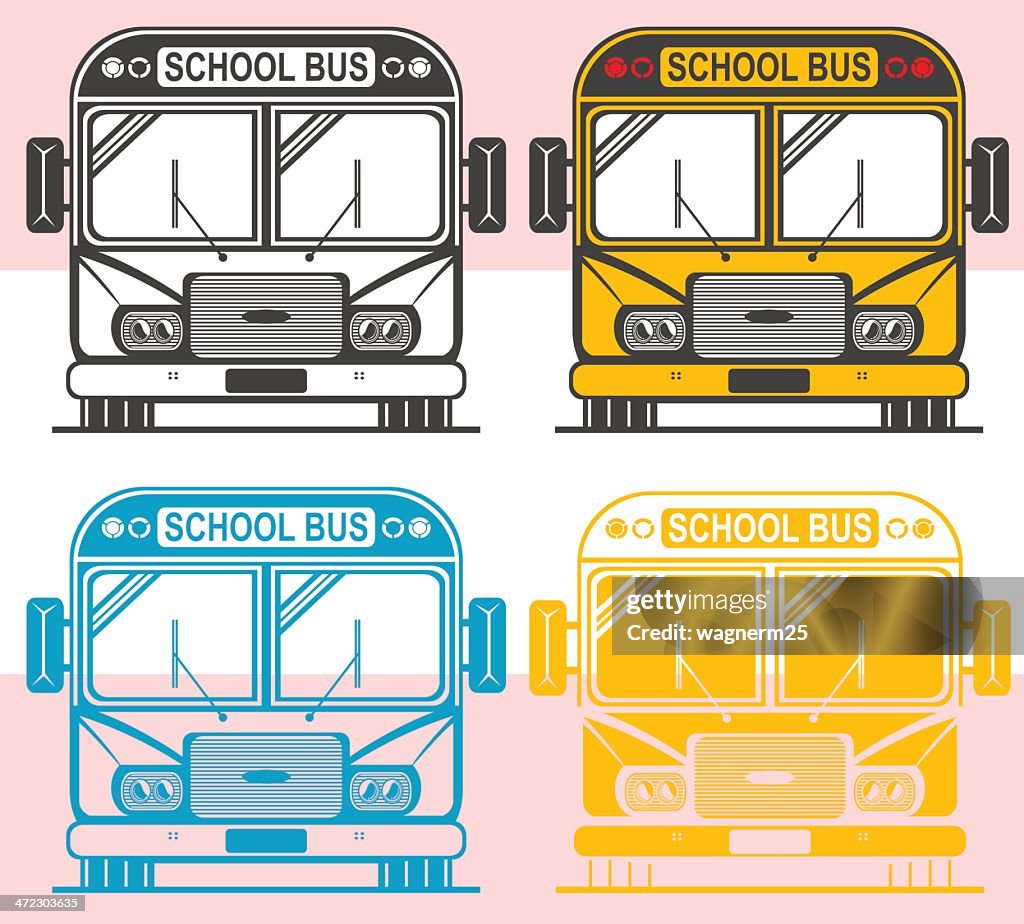 Bus Visual School Bus Front View High-Res Vector Graphic - Getty Images