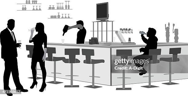 jeden abend - bartender stock-grafiken, -clipart, -cartoons und -symbole