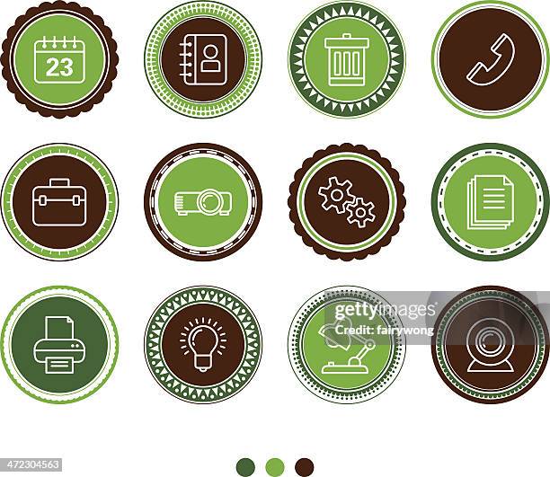 office icons - camera lights background stock illustrations