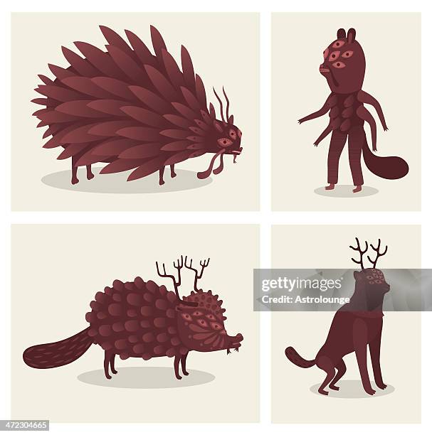 monsters - big foot monster stock illustrations