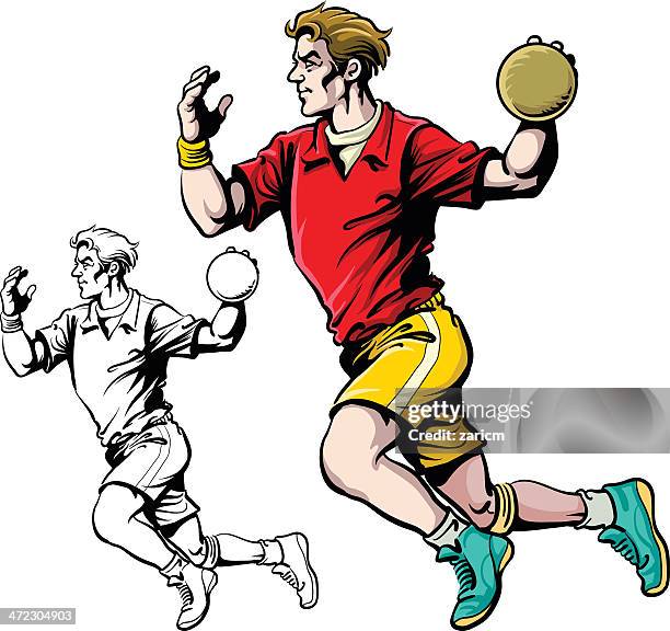ilustraciones, imágenes clip art, dibujos animados e iconos de stock de balonmano - pelota vasca