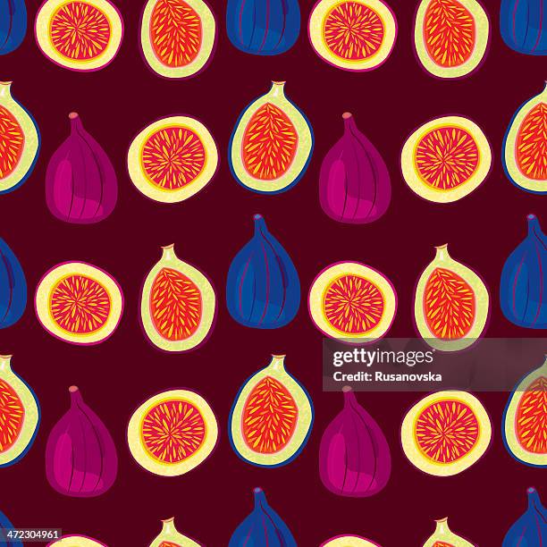 figs pattern - figs stock illustrations