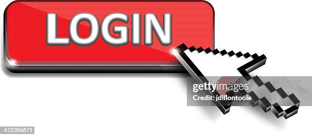 Computer Arrow Cursor On Button | Login Computer Arrow Cursor On Button | Login