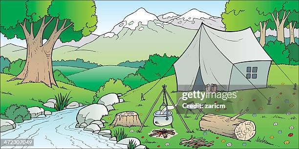 camping - camping background stock illustrations