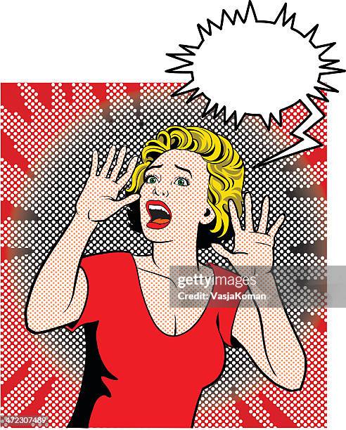 screaming woman - screaming stock illustrations