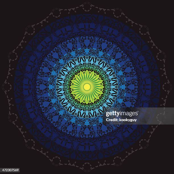 black mandala - mandala pattern stock illustrations