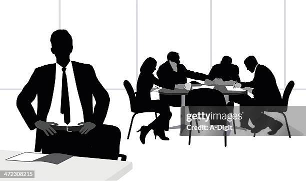 occupied - table discussion vector stock illustrations