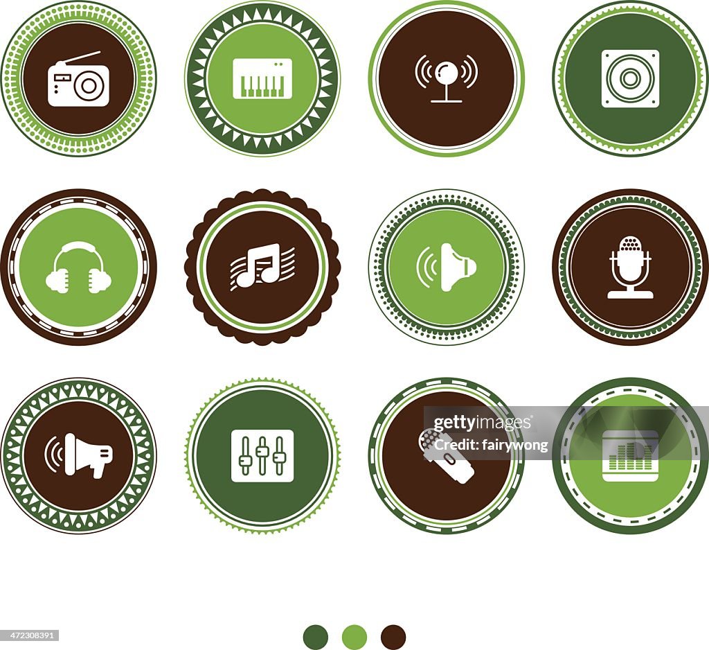Music and sound icons