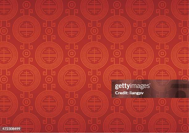 ilustraciones, imágenes clip art, dibujos animados e iconos de stock de patrón de diseño de china - oriental wallpaper patterns