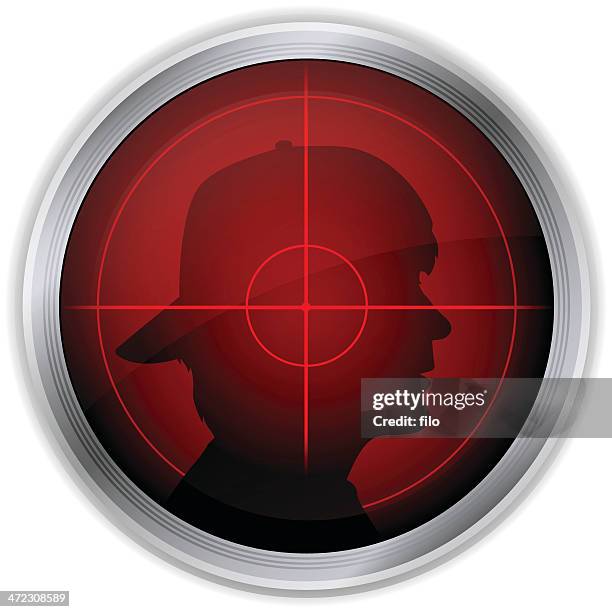 manhunt target - rifle sight stock illustrations