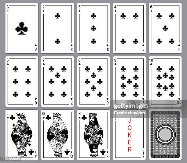 illustrazioni stock, clip art, cartoni animati e icone di tendenza di set carte da gioco del club. - queen card