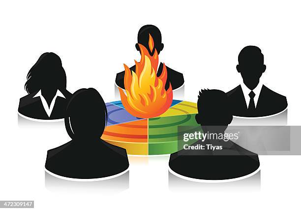 difficult target - fireman helping stock illustrations