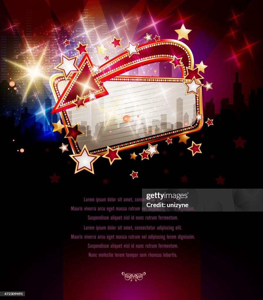 Entertainment Background with Marquee Display