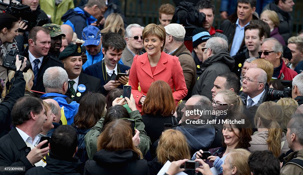 Nicola Sturgeon Completes Her Election Campaigning In Edinburgh