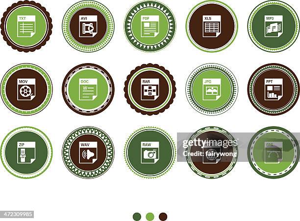 file icons - presentation folder stock illustrations