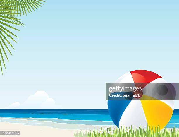 beachball - inflatable ball stock illustrations