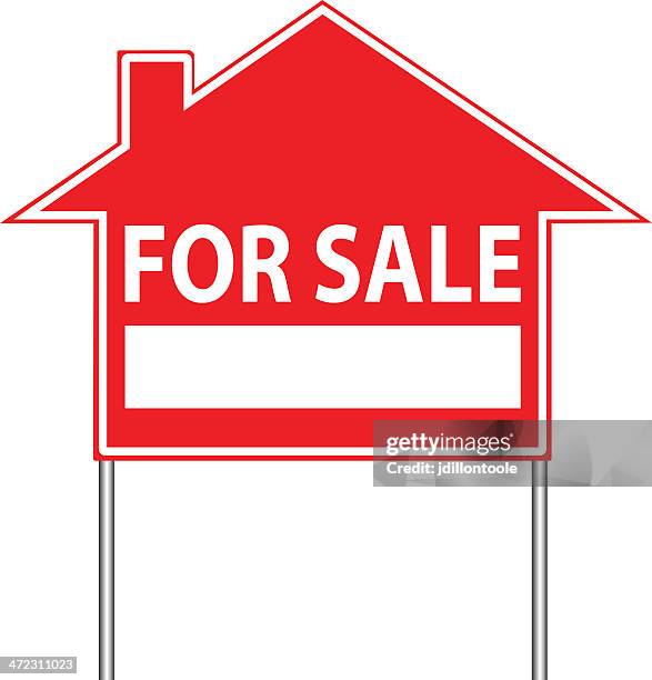 real estate sign - for sale sign stock illustrations