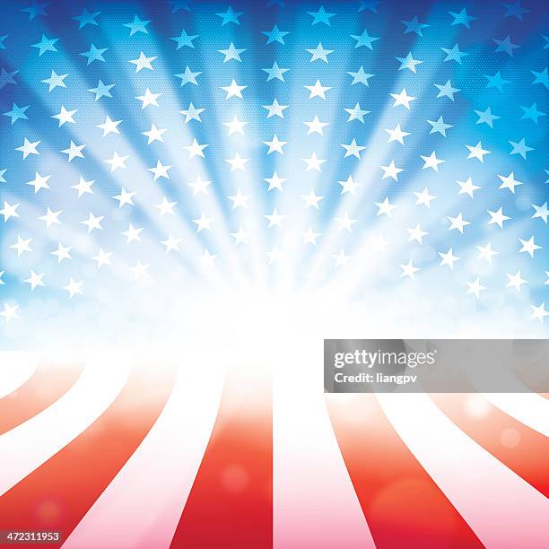 ilustrações, clipart, desenhos animados e ícones de quatro de julho - american flag background