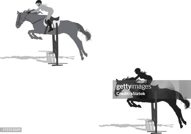 equestrian - jockey isolated stock illustrations