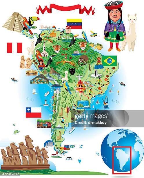 South America Cartoon Map High-Res Vector Graphic - Getty Images