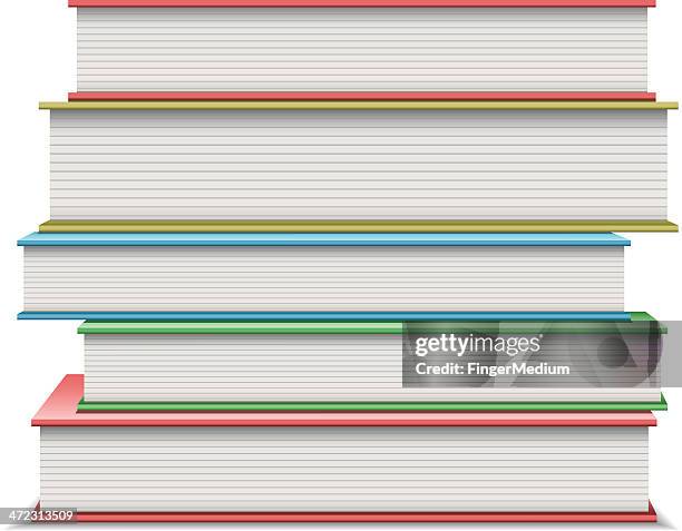 stack of books - house side view illustration stock illustrations