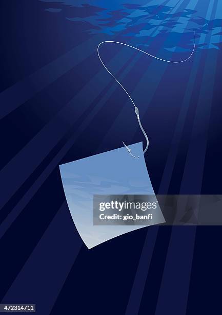 fishhook - deep ocean light stock illustrations