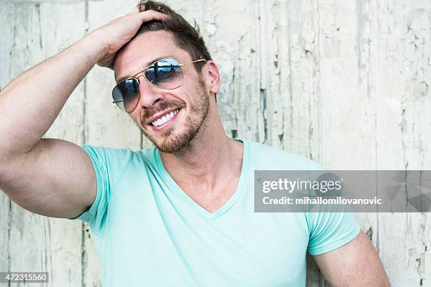 happy young man - mens hair model stock pictures, royalty-free photos & images