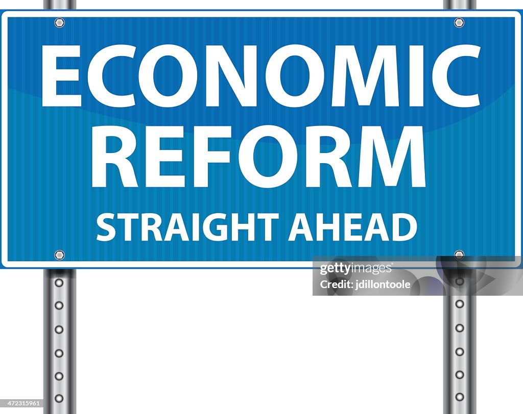 Simple Economic Sign Road Sign Economic Reform High-Res Vector Graphic - Getty Images