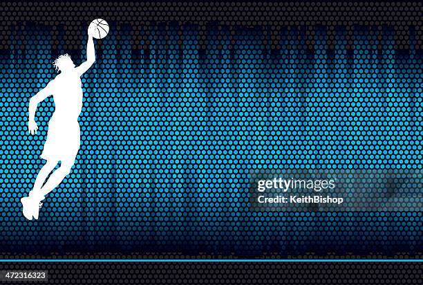basketball background - male athlete - swish background stock illustrations