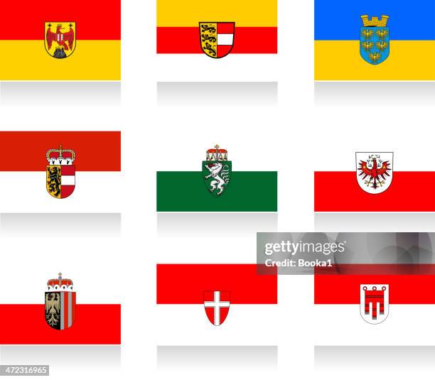 austrian states flag collection - 下奧地利州 幅插畫檔、美工圖案、卡通及圖標