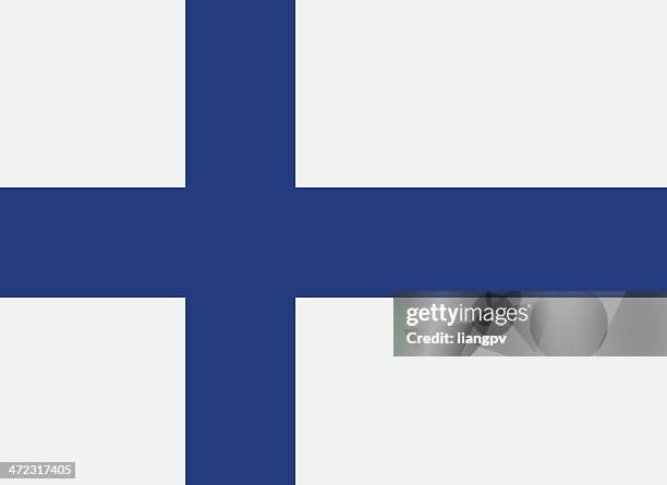 a flag of finland with a blue cross - finland 幅插畫檔、美工圖案、卡通及圖標