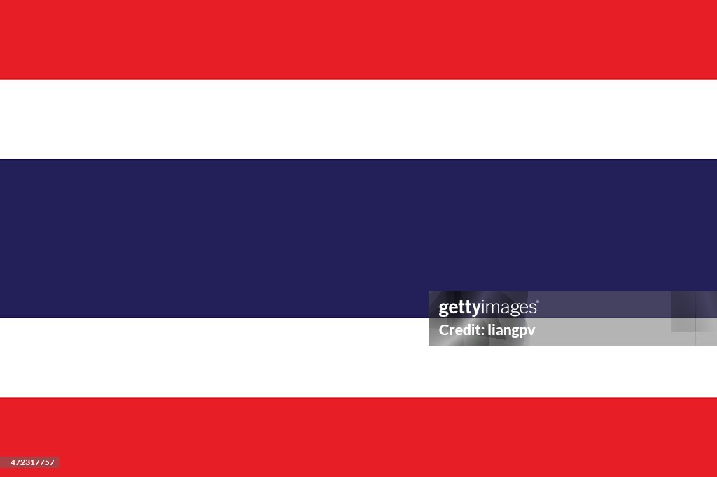 A close-up of the flag of Thailand