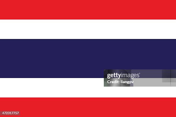 a close-up of the flag of thailand - 國旗 幅插畫檔、美工圖案、卡通及圖標