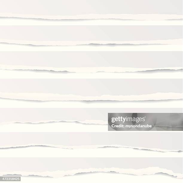 zerrissen papier hintergrund kollektion - papierstück stock-grafiken, -clipart, -cartoons und -symbole