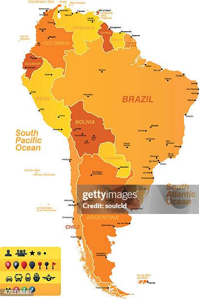 south america - french guiana stock illustrations